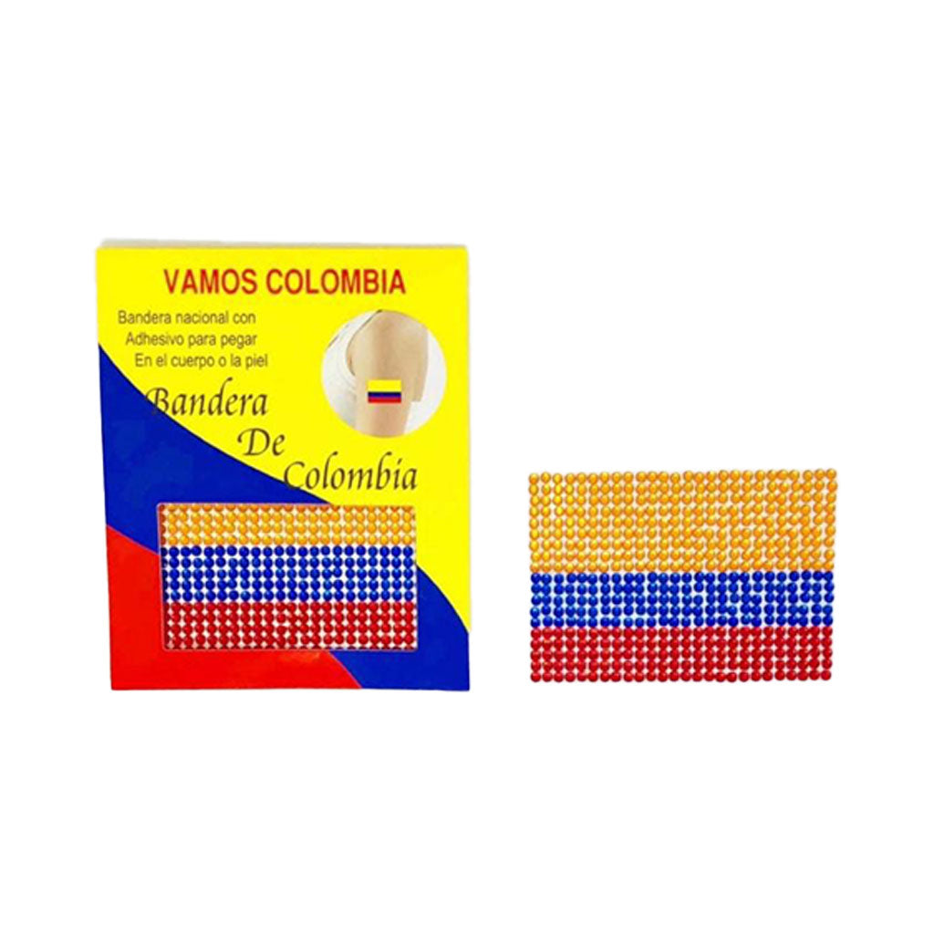 Colombian Flag Sticker in Stones