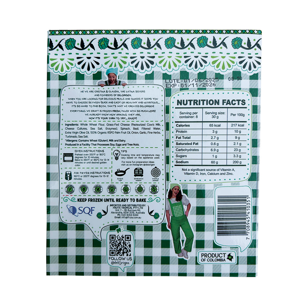 Cheese & Spinach Empanadas x8 (240g)