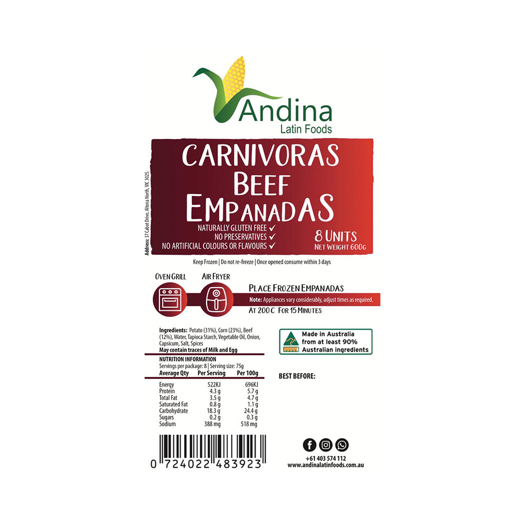 Beef Empanadas x8 (600g)