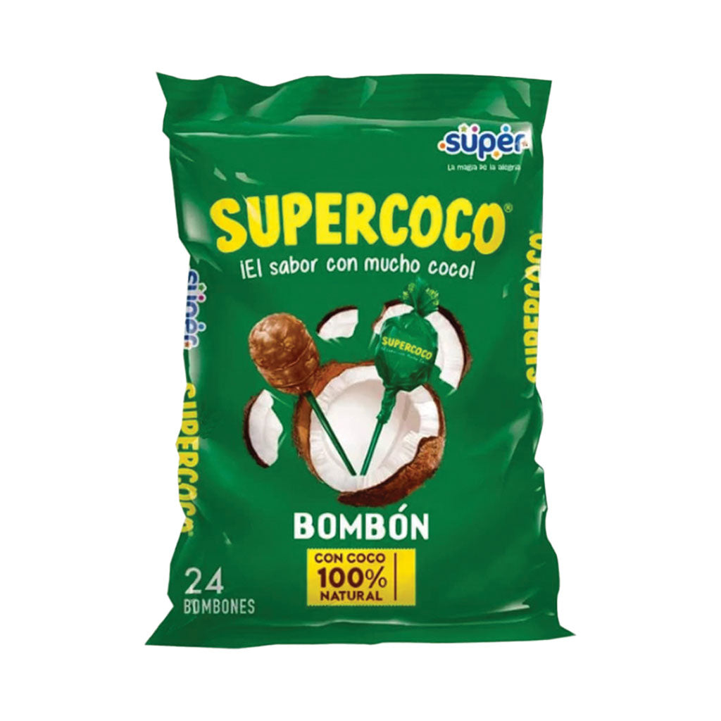 Supercoco Bombon Lollipop with Coconut x24 (360g)
