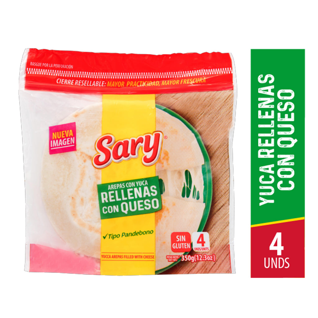 Cassava Arepas filled with Cheese x4 (350g)