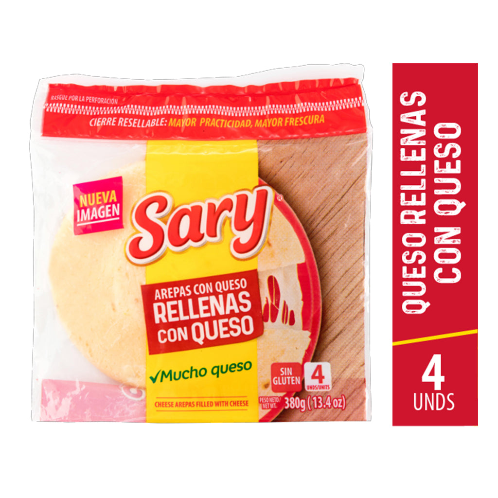 Cheese Arepa filled with Cheese x4 (380g)
