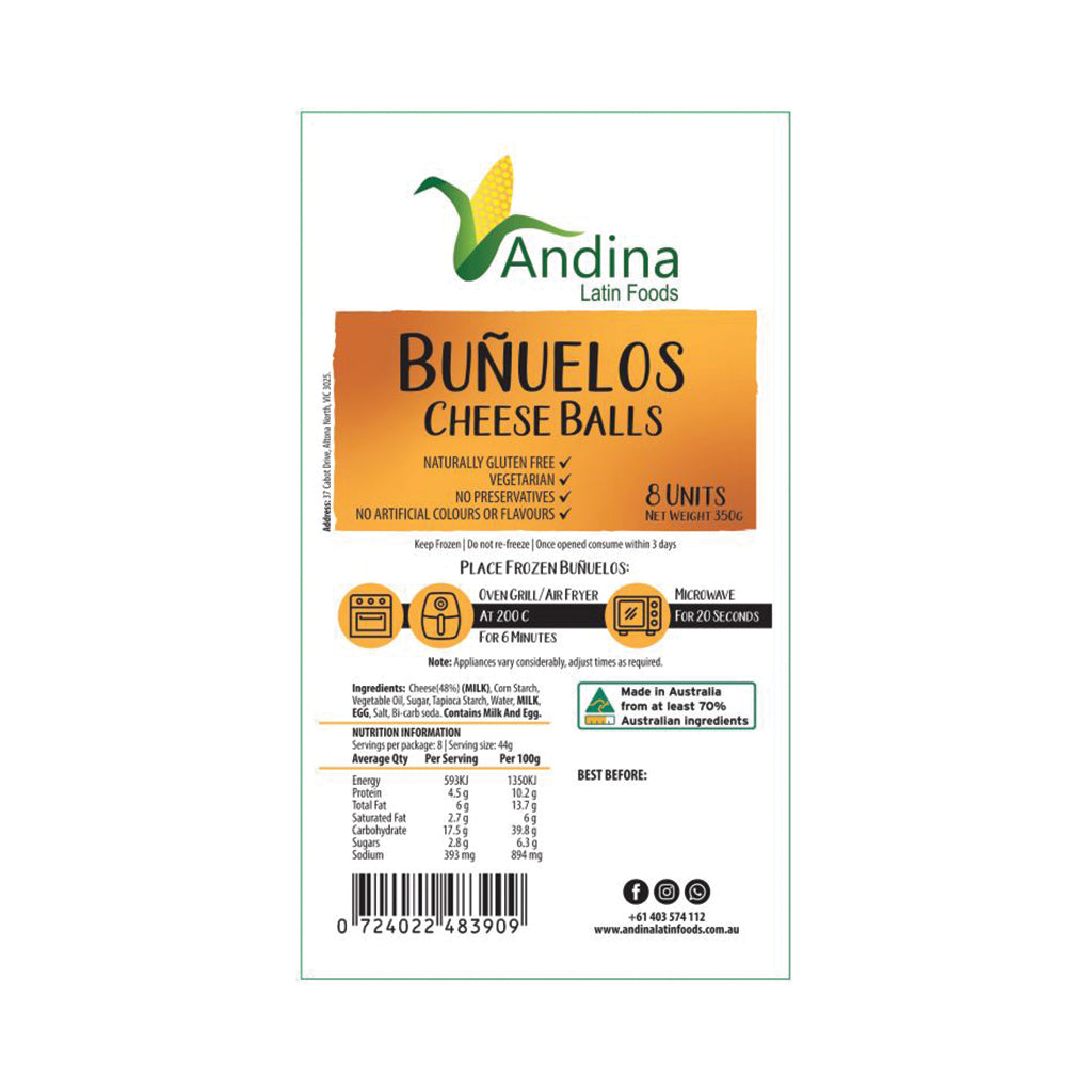 Cheese Balls Bunuelos x8 (350g)