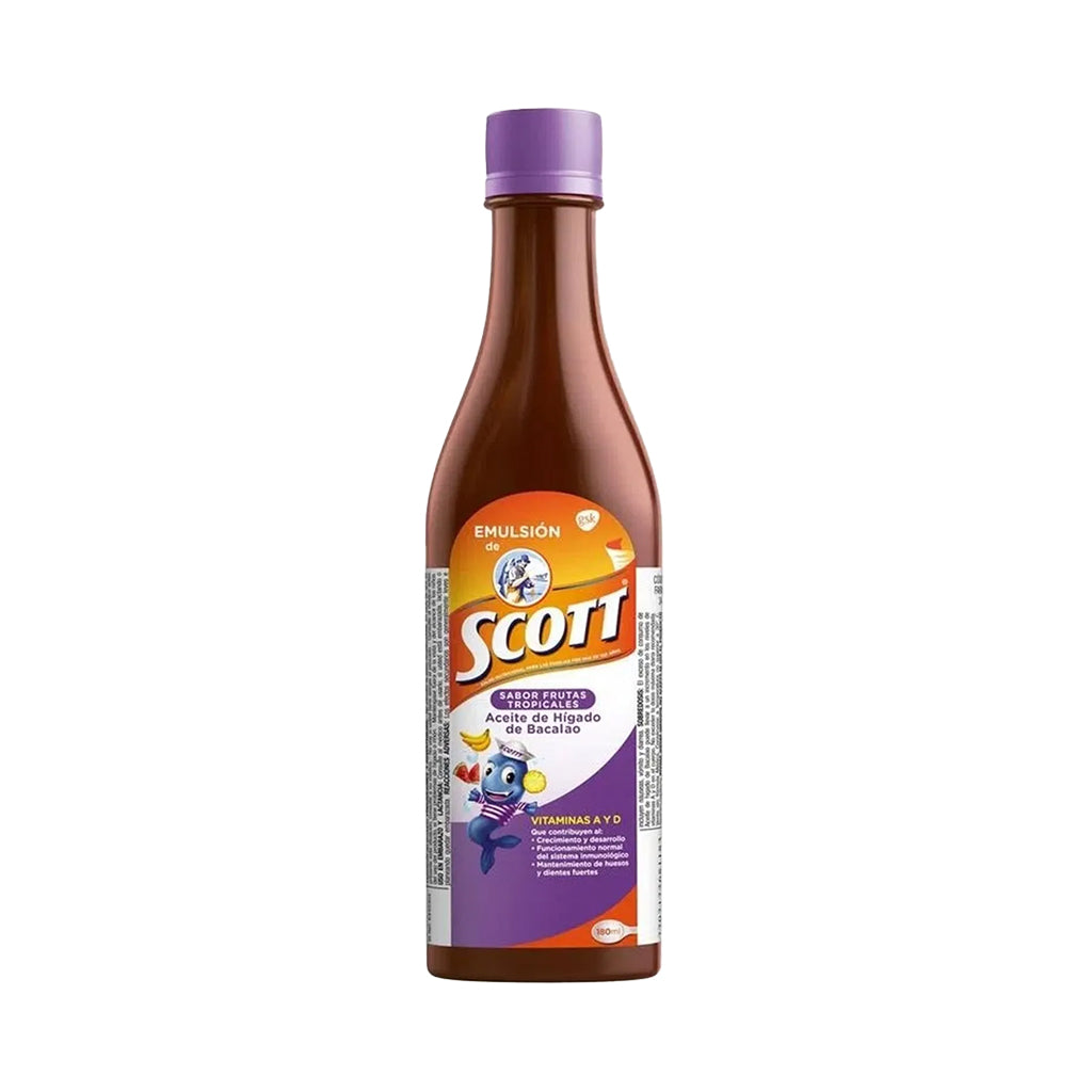 Scott’s Emulsion Tropical Fruit - Cod Liver Oil Supplement (180ml)