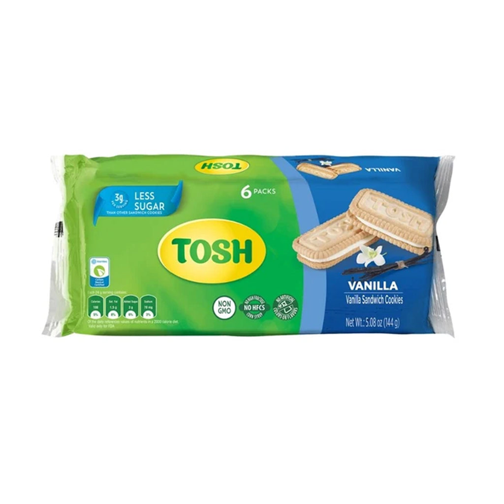 Tosh Vanilla Sandwich Biscuit x6 (144g)