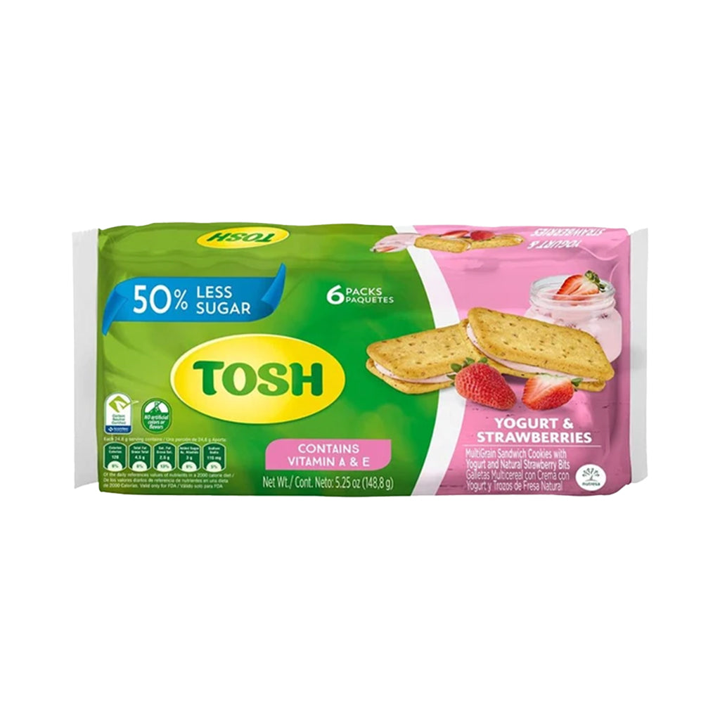 Tosh Yogurt and Strawberry Sandwich Biscuit x6 (148.8g)